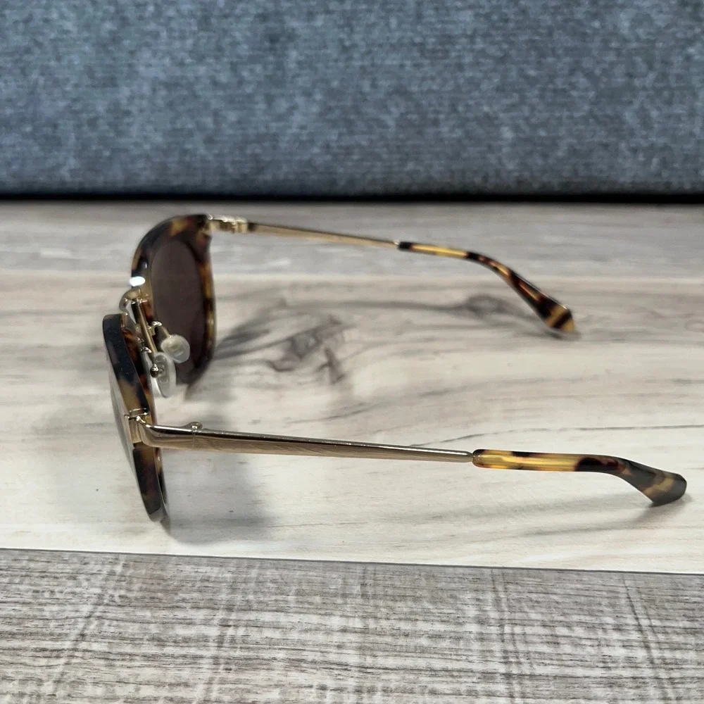 Stella & Dot Wesley Sunglasses Womens OS Tortoise Shell Gold Cat‎ Eye Brown